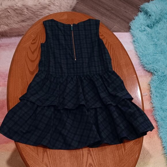 Kids / Girls Crewcuts Dress / green / black / plaid Size 12 - Picture 2 of 3